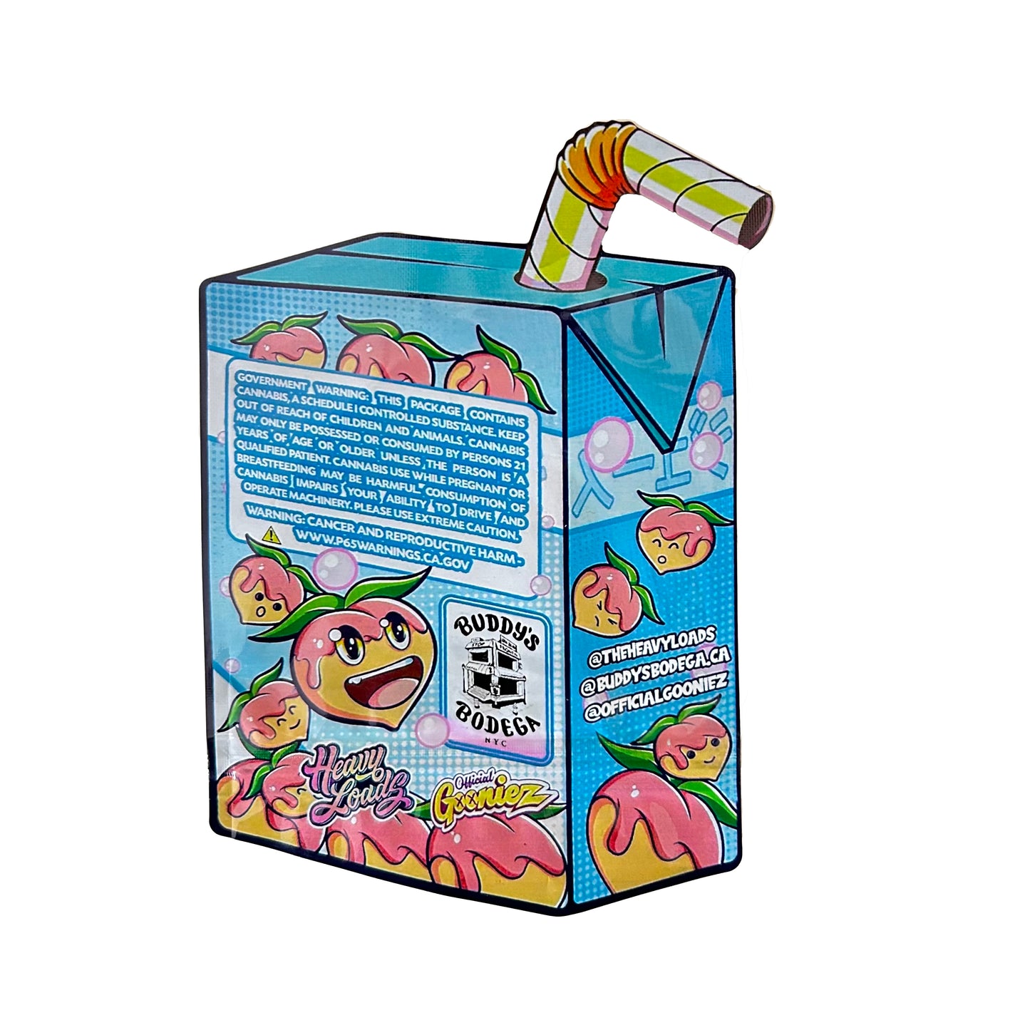 Japanese Peaches Cutout 3.5G Mylar Bags