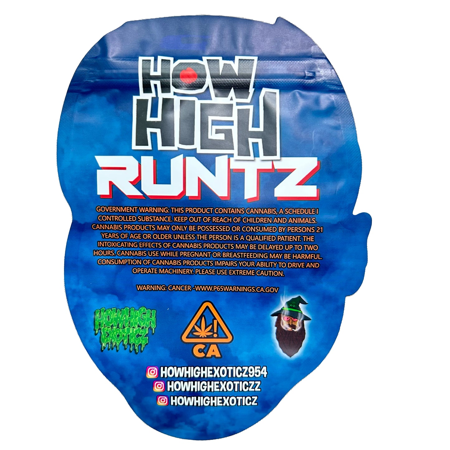 I NEED$ How High Rnutz 3.5G Mylar Bags