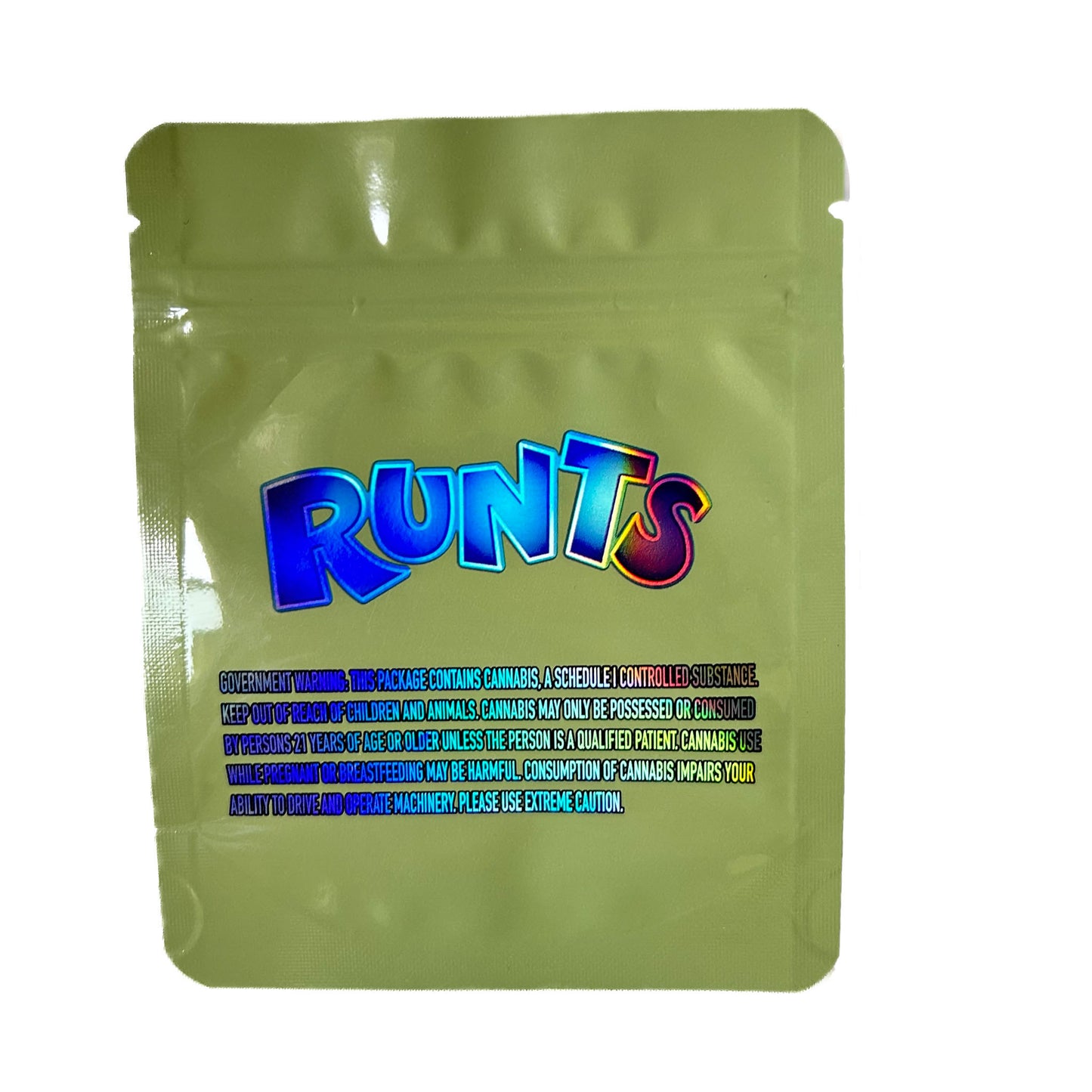 White Banana Runts 3.5G Mylar Bags