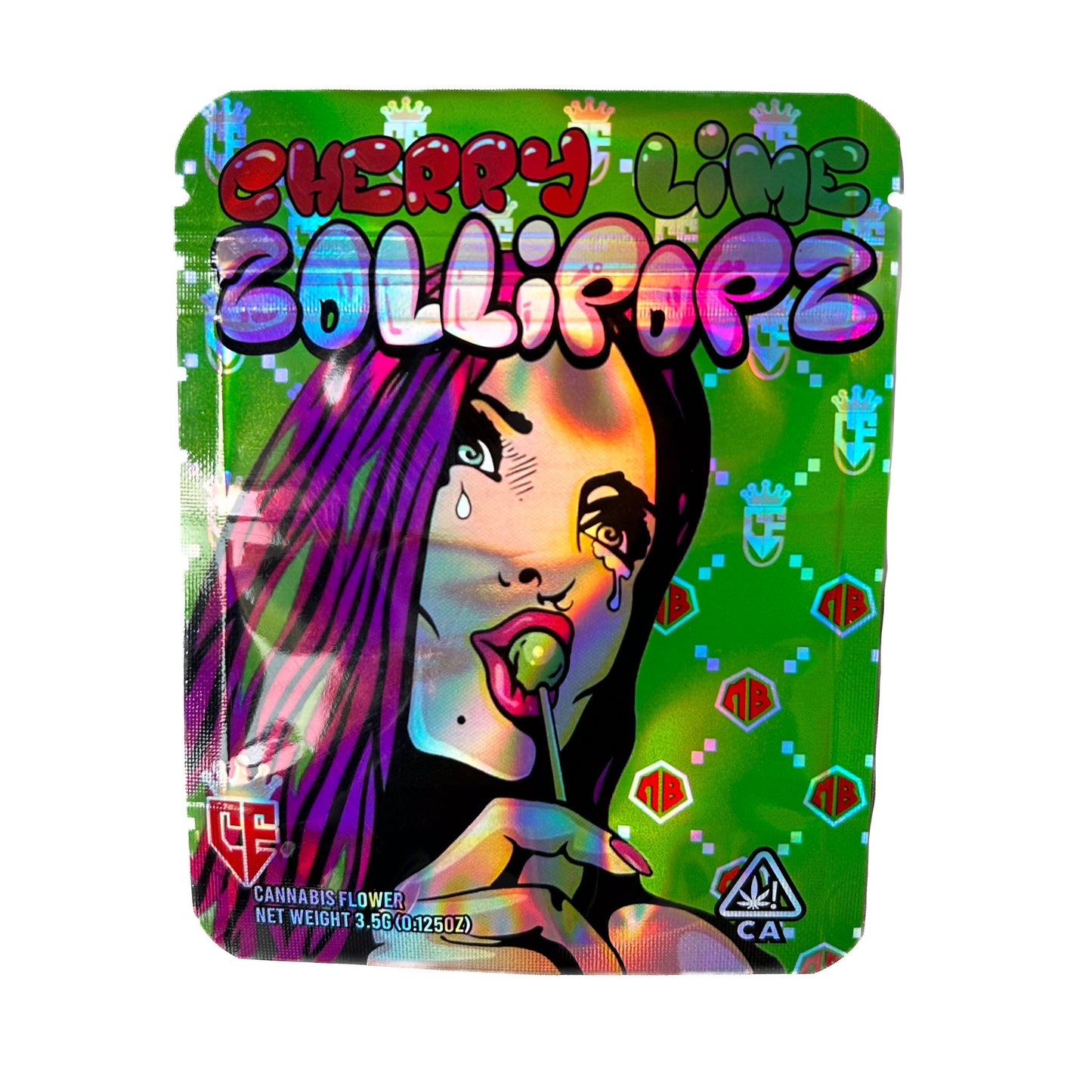Cherry Lime Bollipopz 3.5G Mylar Bags