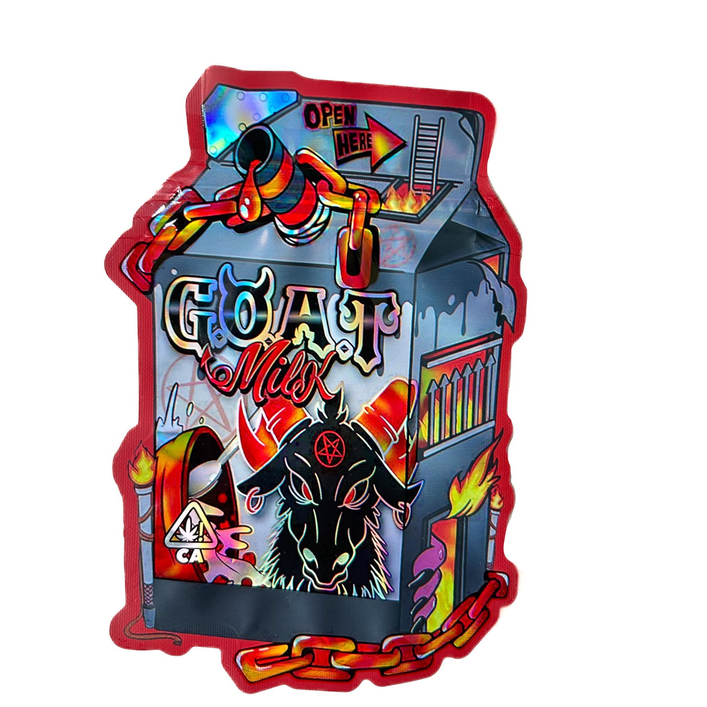 Goat Milk Cutout 3.5G Mylar Bags