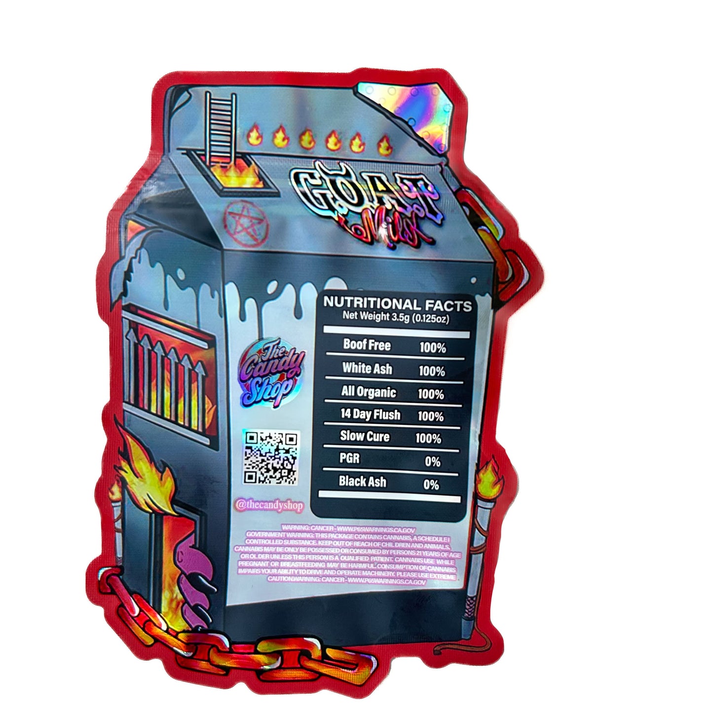 Goat Milk Cutout 3.5G Mylar Bags