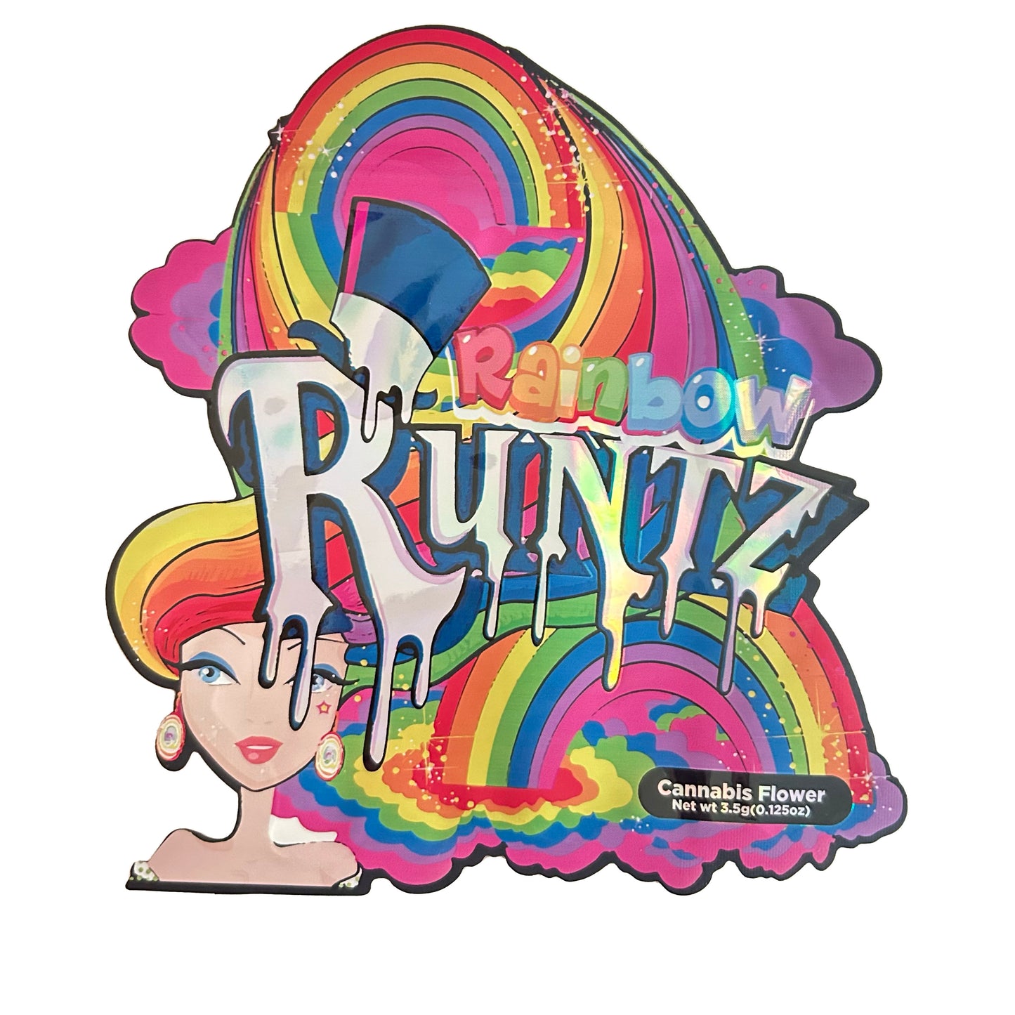 Rainbow Runtz Cutout 3.5G Mylar Bags