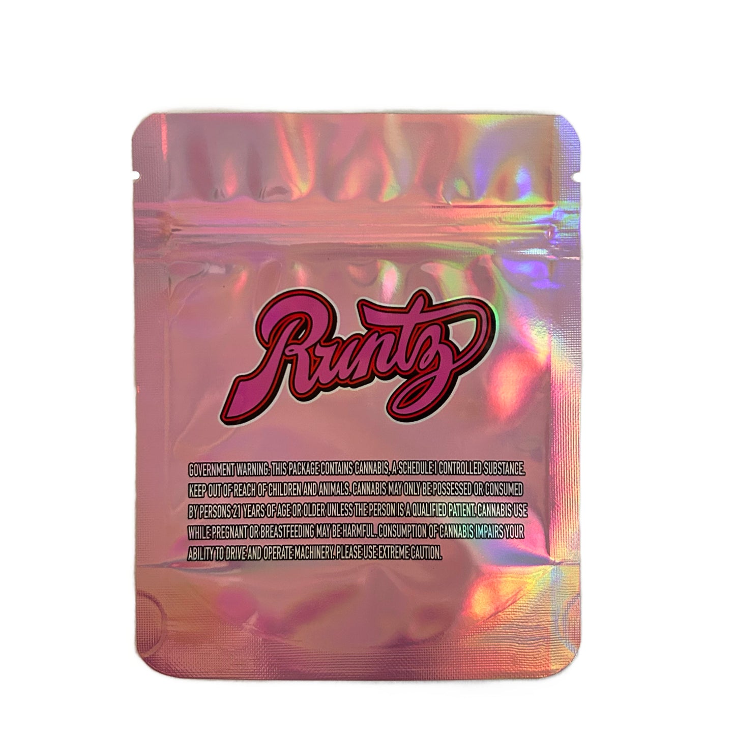 White Cherry Runtz Holographic 3.5G Mylar Bags