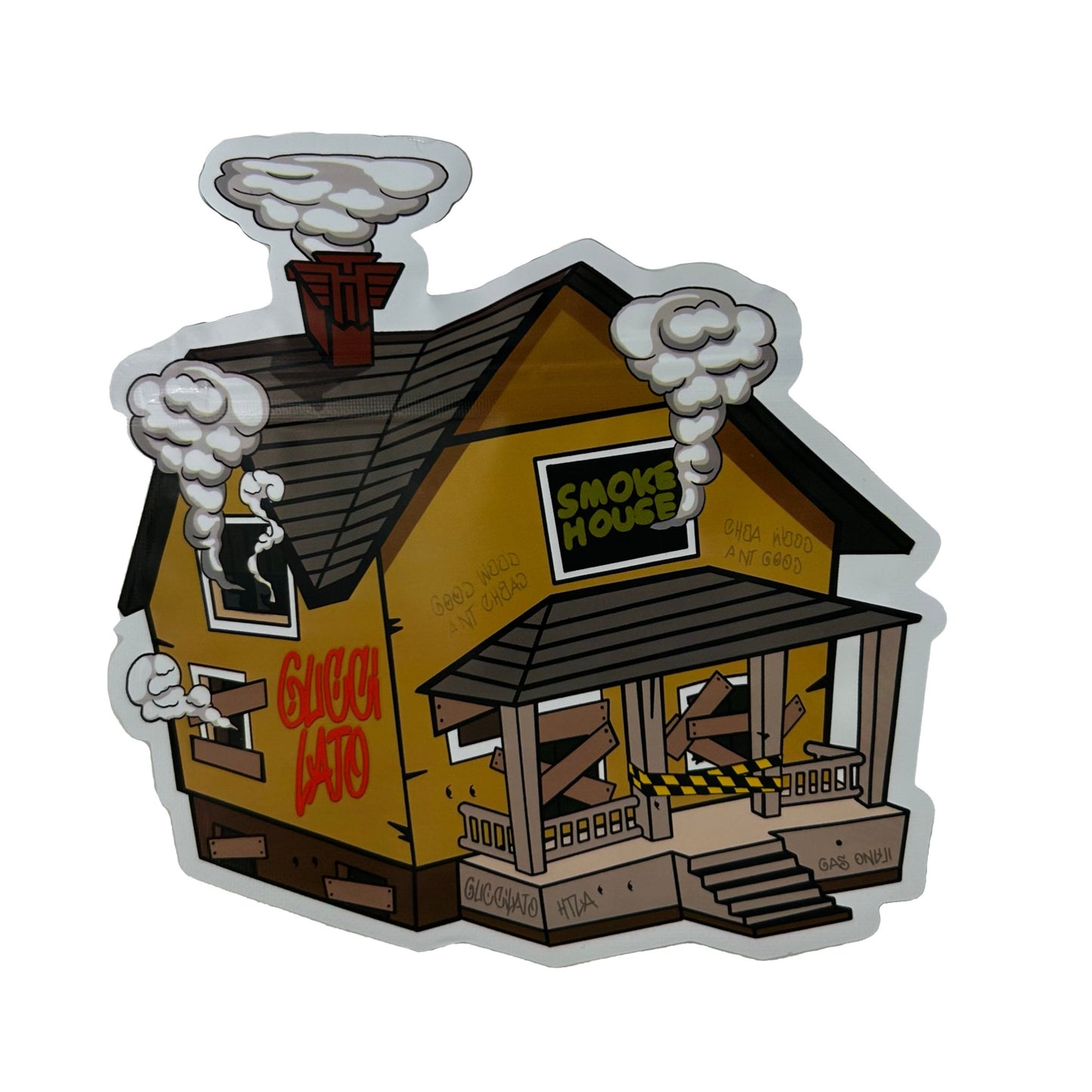 Smoke House Cutout High Tolerance 3.5G Mylar Bags