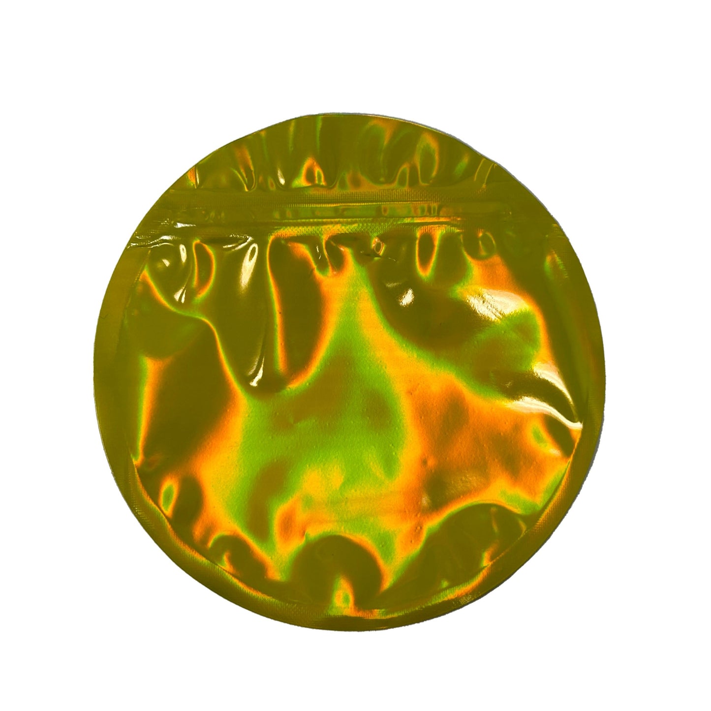 Circle Plain Yellow 3.5G Mylar Bags