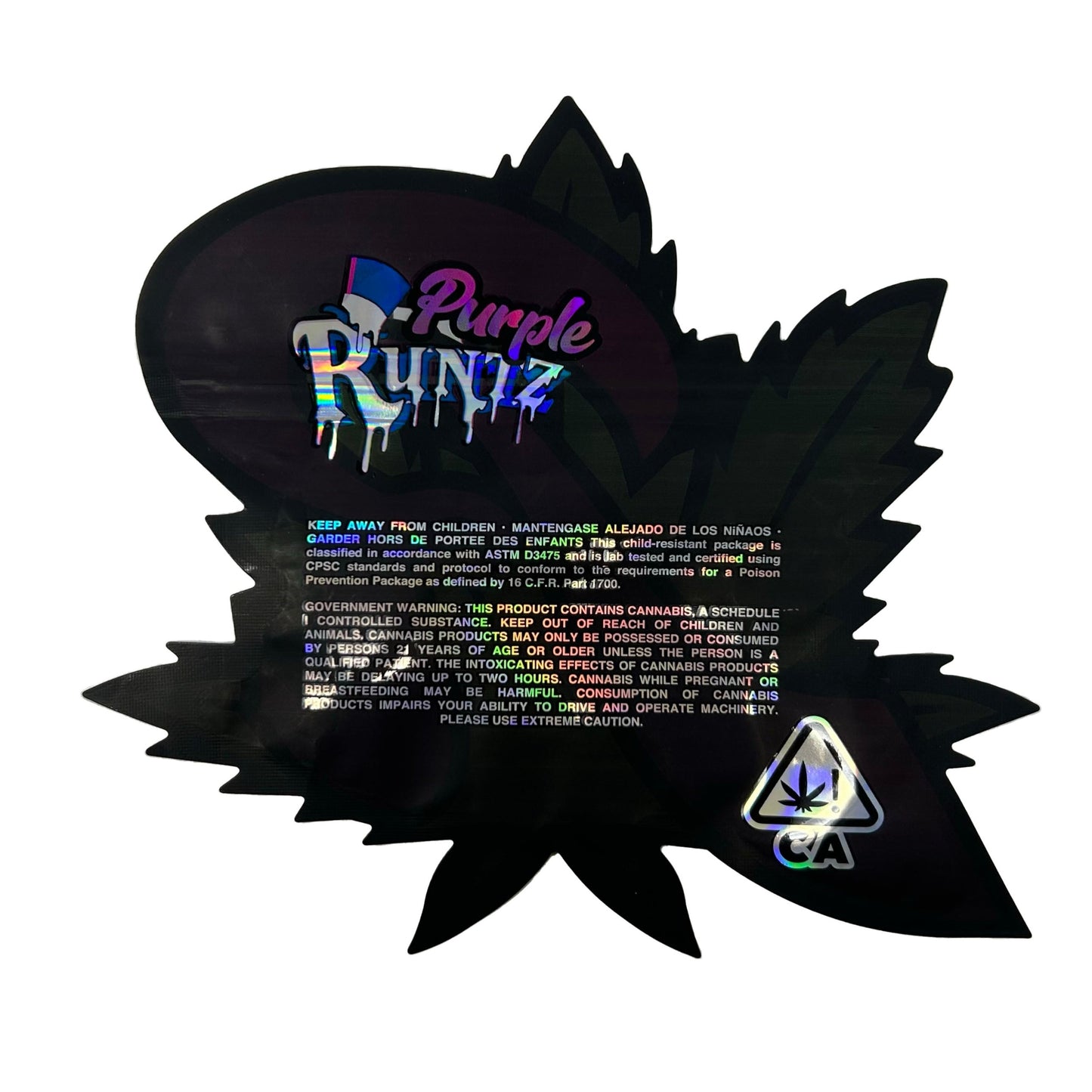 Purple Runtz Black Unicorn 3.5G Mylar Bags