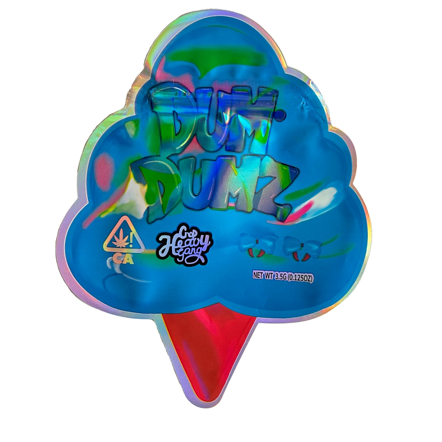 Blue Dum Dumz Cutout 3.5G Mylar Bags