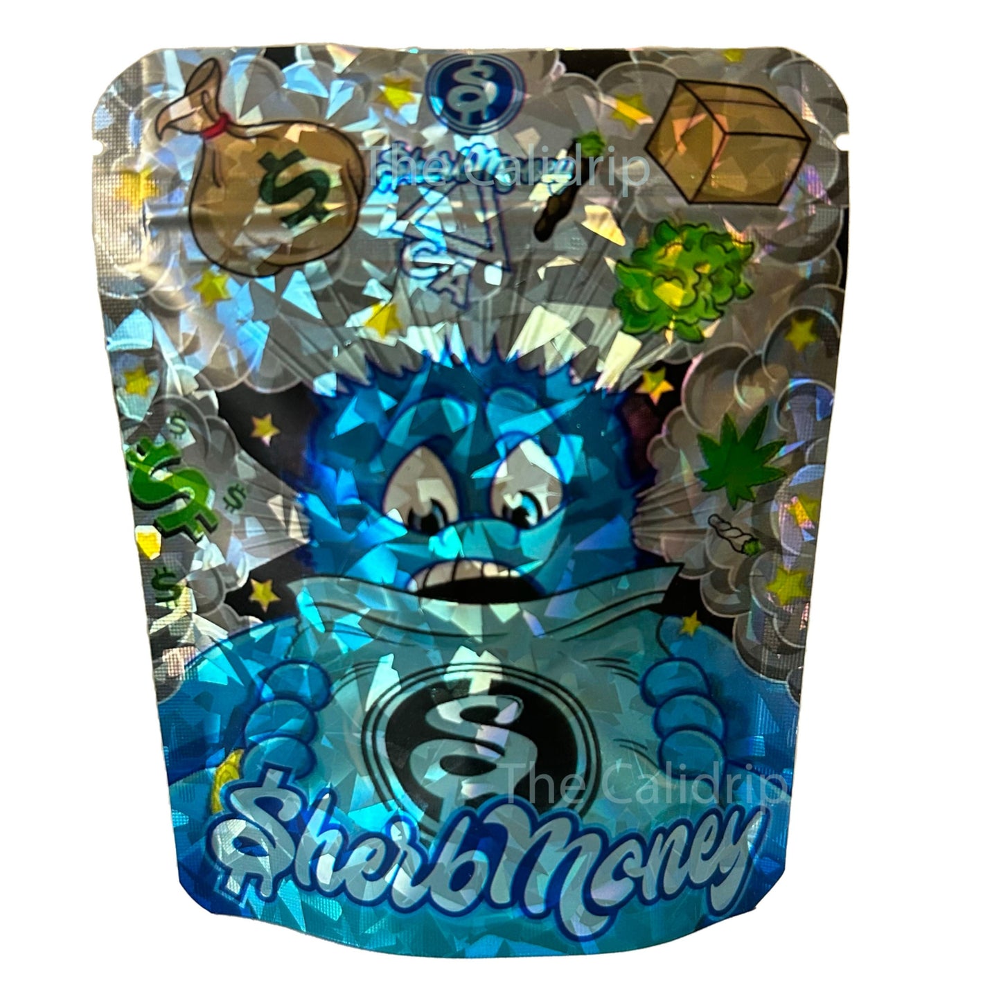 Blue SherbMoney 3.5G Mylar Bags