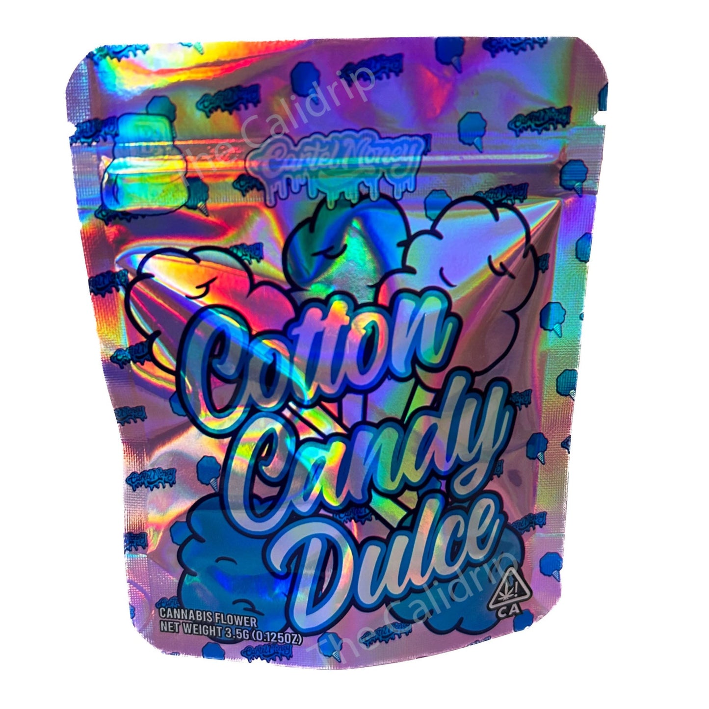 Cotton Candy Dulce Holographic 3.5G Mylar Bags