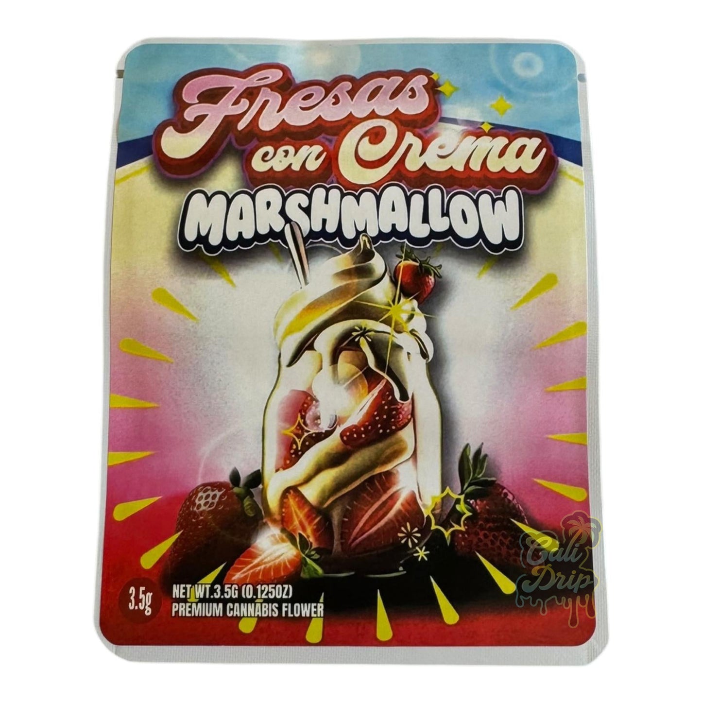 Fresas Con Crema Marshmallow 3.5G Mylar Bags