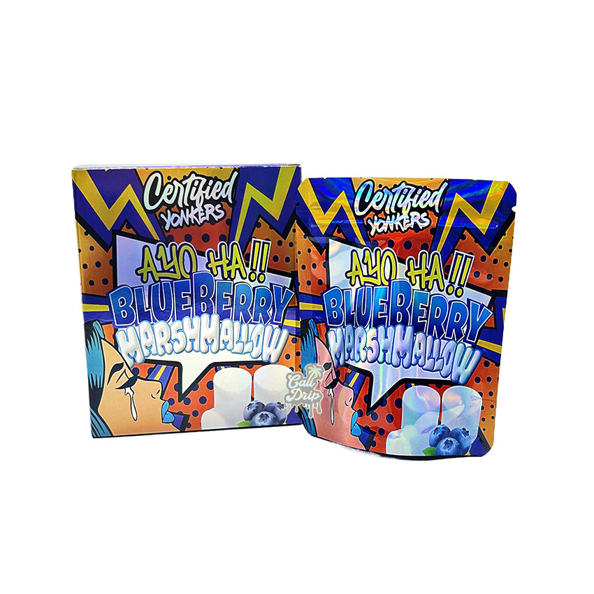 Blueberry Marshmallow 3.5g Mylar Bag and Box