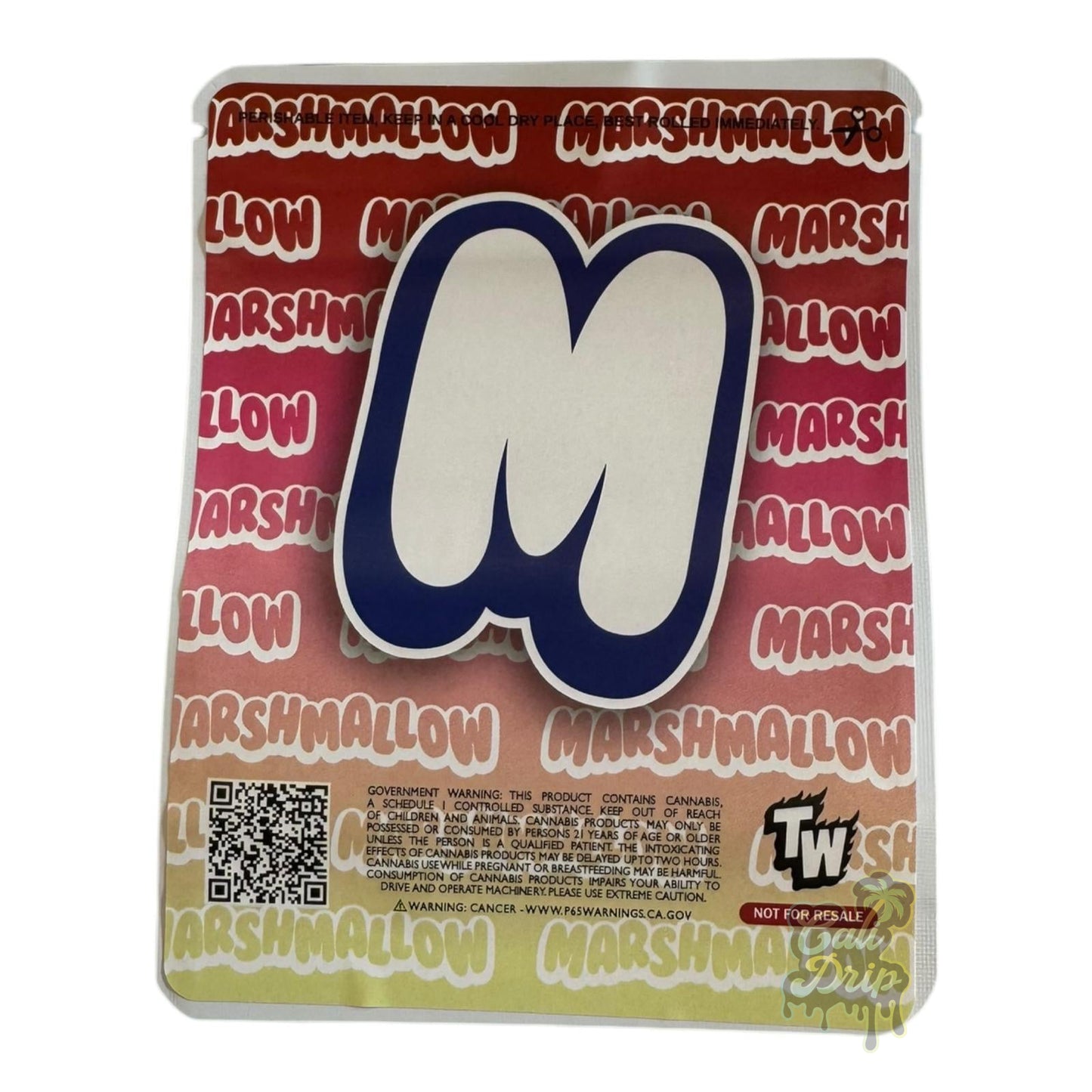 Fresas Con Crema Marshmallow 3.5G Mylar Bags