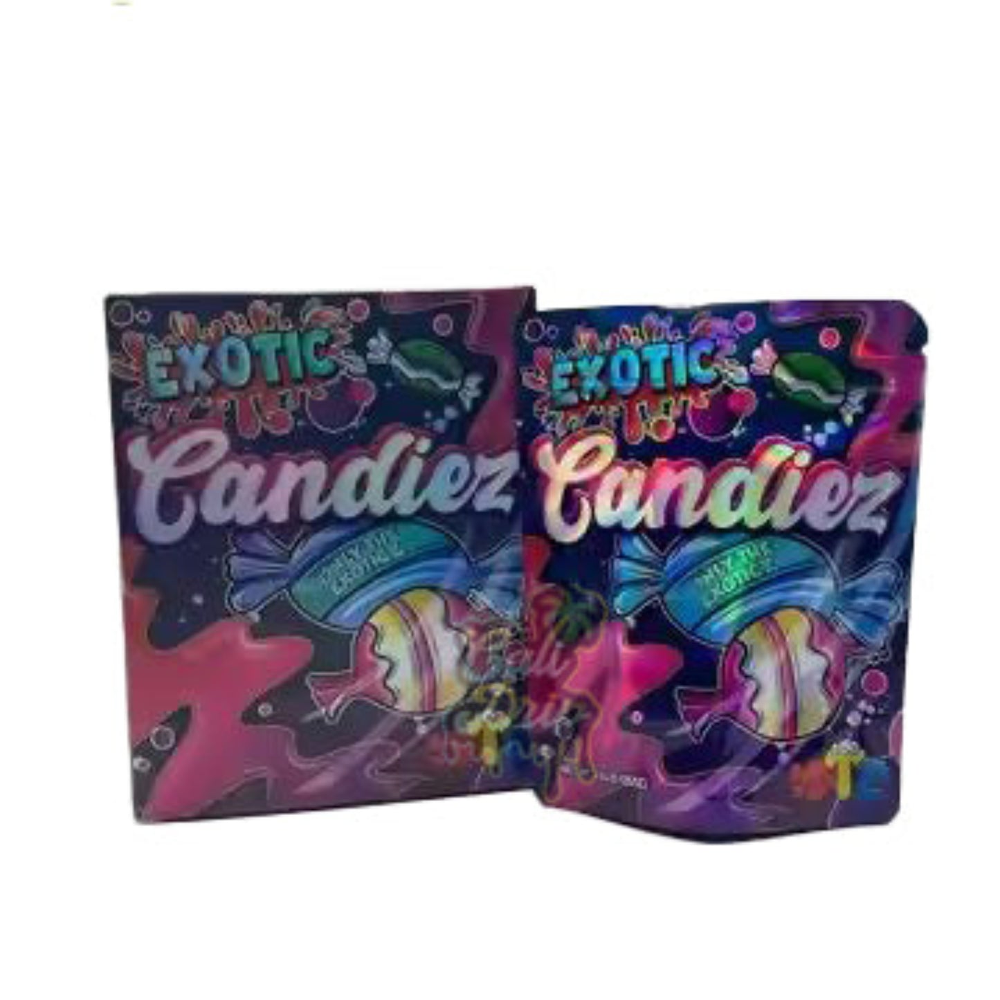 Exotic Candiez 3.5g Mylar Bag and Box