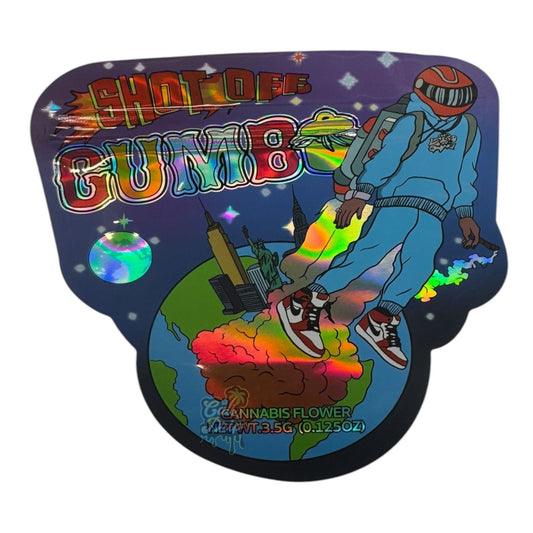 Shut Off Gumbo 3.5g Mylar Bag and Box