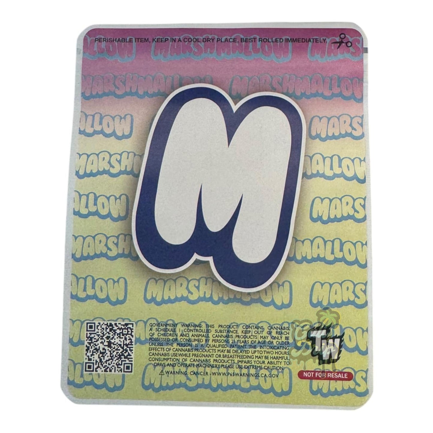 Marshmallow Bubblegum 3.5G Mylar Bags