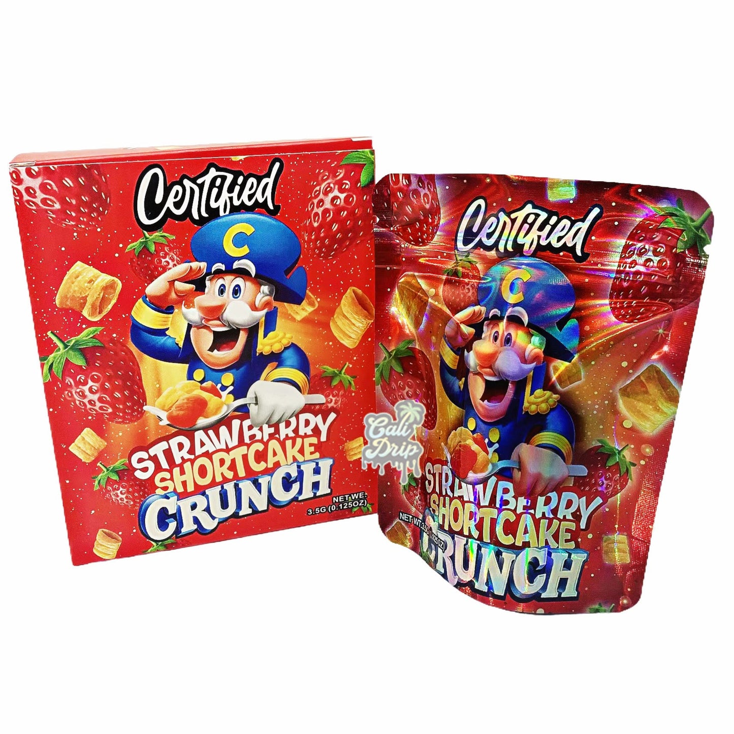 Strawberry Short Cake Crunch 3.5g Mylar Bag and Box