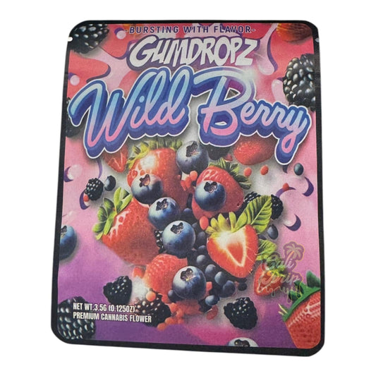 Wild Berry Gumdropz 3.5G Mylar Bags