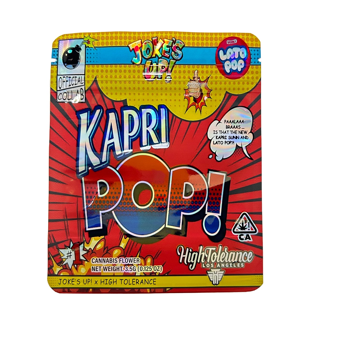 Kapri Pop! Jokes UP! 3.5G Mylar Bags