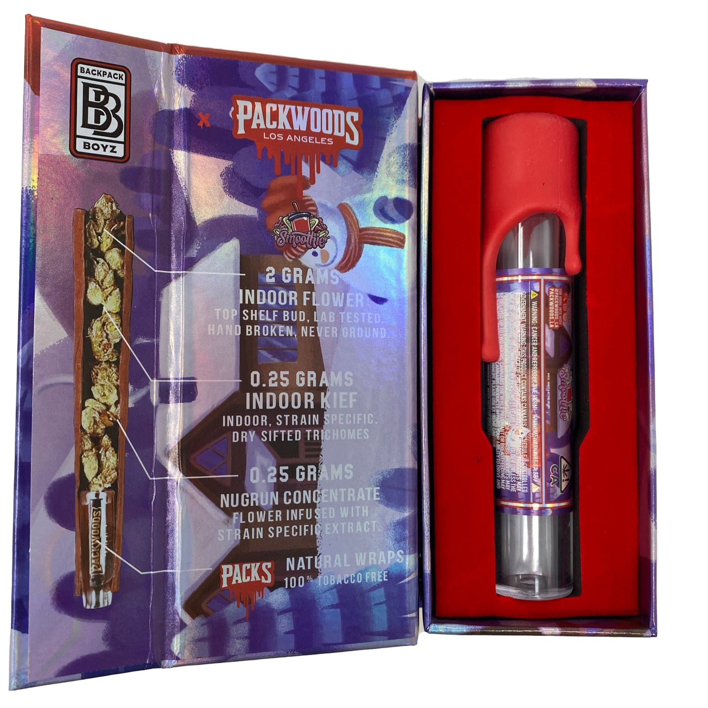 PACKWOODS X BACKPACK BOYZ BRAND NEW Pre-roll Tube Packaging
