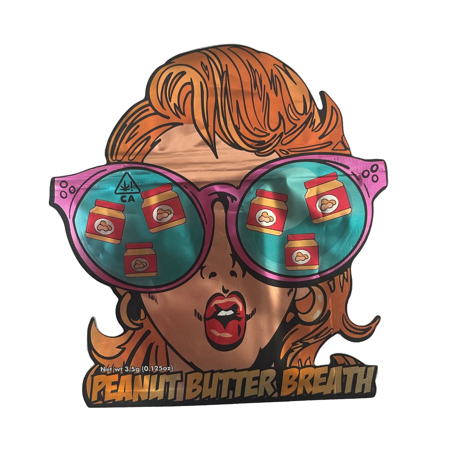 Peanut Butter Breath Cutout 3.5G Mylar Bags