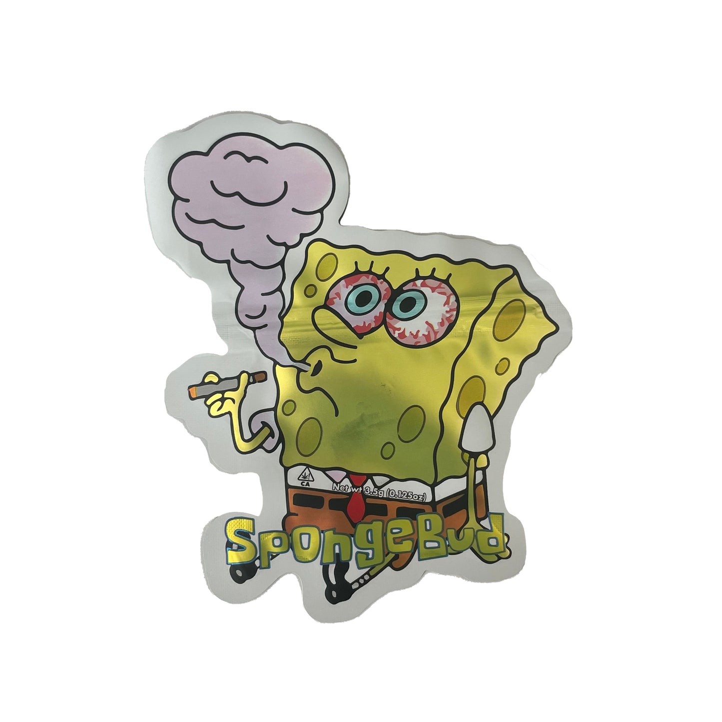 Smoking Sponge Bob Cutout 3.5G Mylar Bags