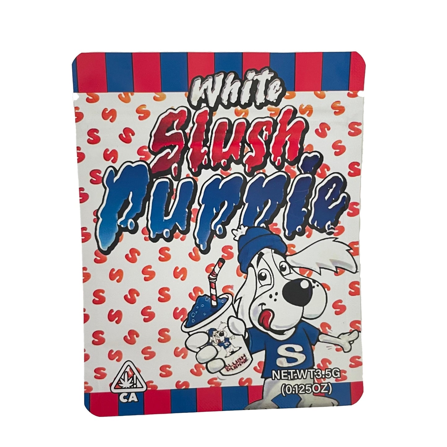 White Slush Puppie 3.5G Mylar Bags