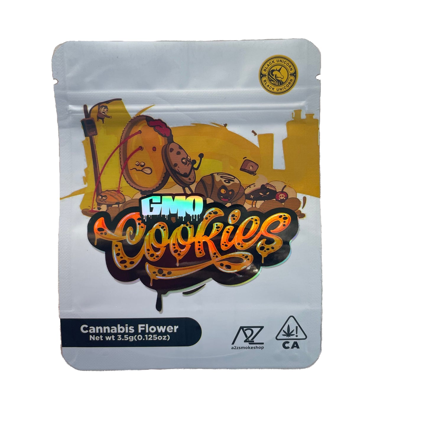GMO Cookies Black Unicorn 3.5G Mylar Bags