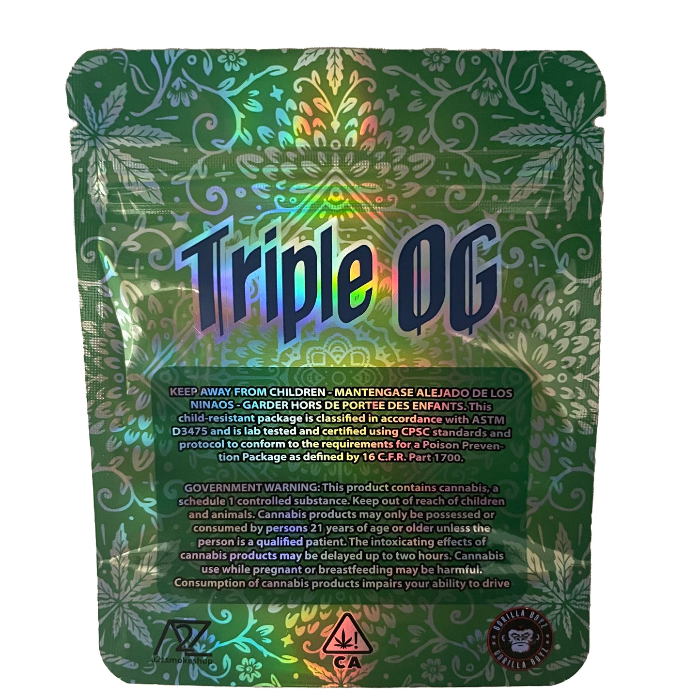 Triple OG 3.5G Mylar Bags