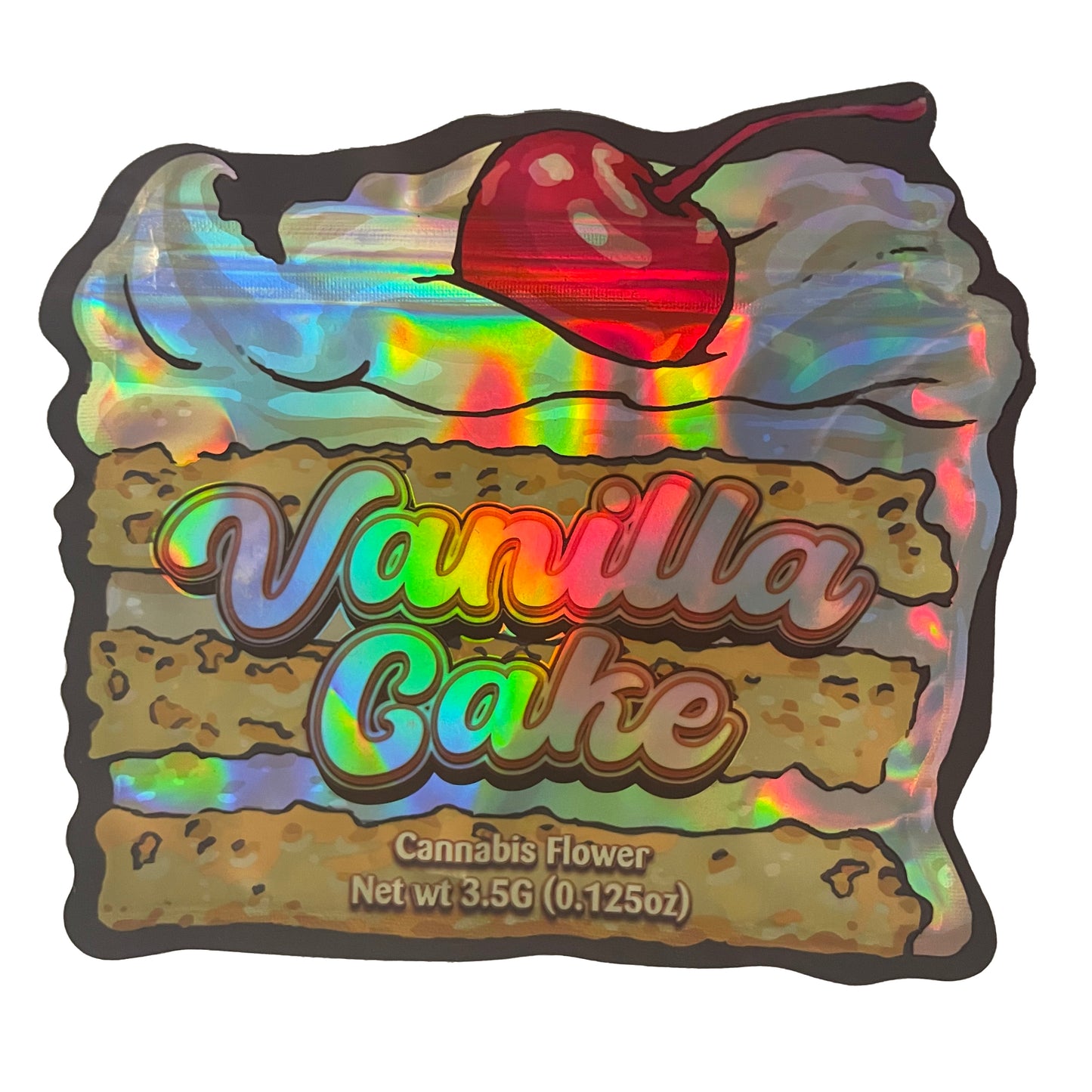 Vanilla Cake Cutout 3.5G Mylar Bags