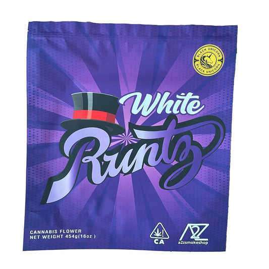White Runtz POUND Mylar Bags