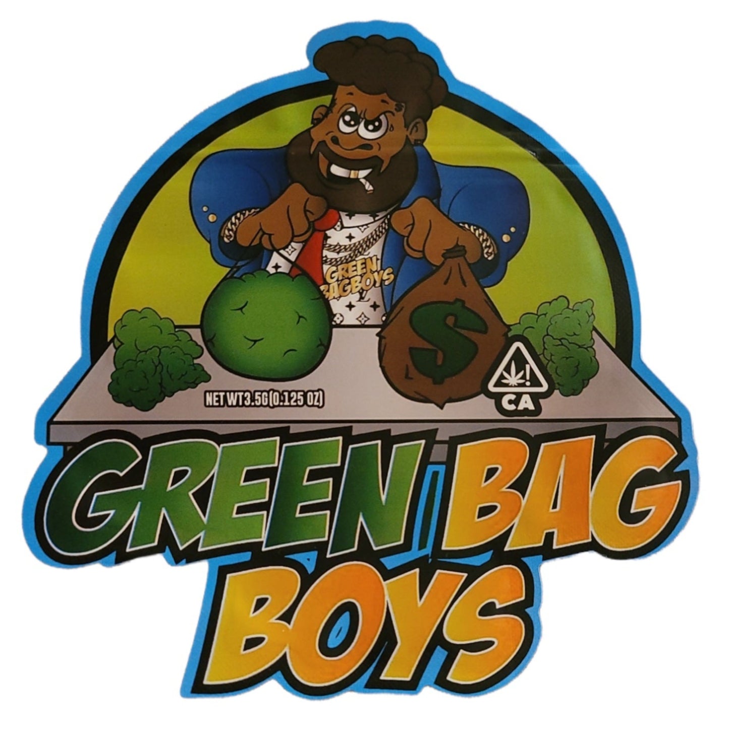 Green Bag Boys 3.5G Mylar Bags