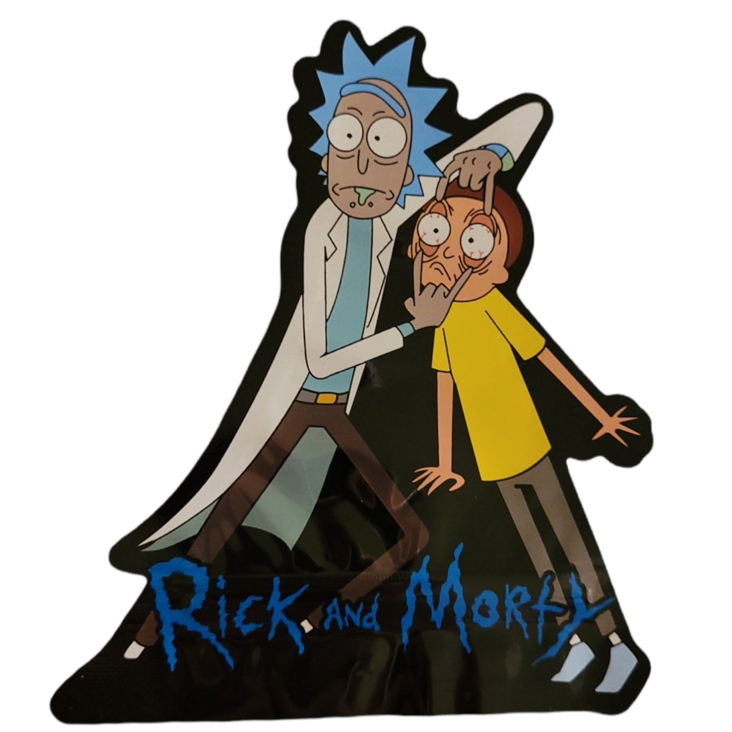 Rick and Morty Black Cutout 3.5G Mylar Bags